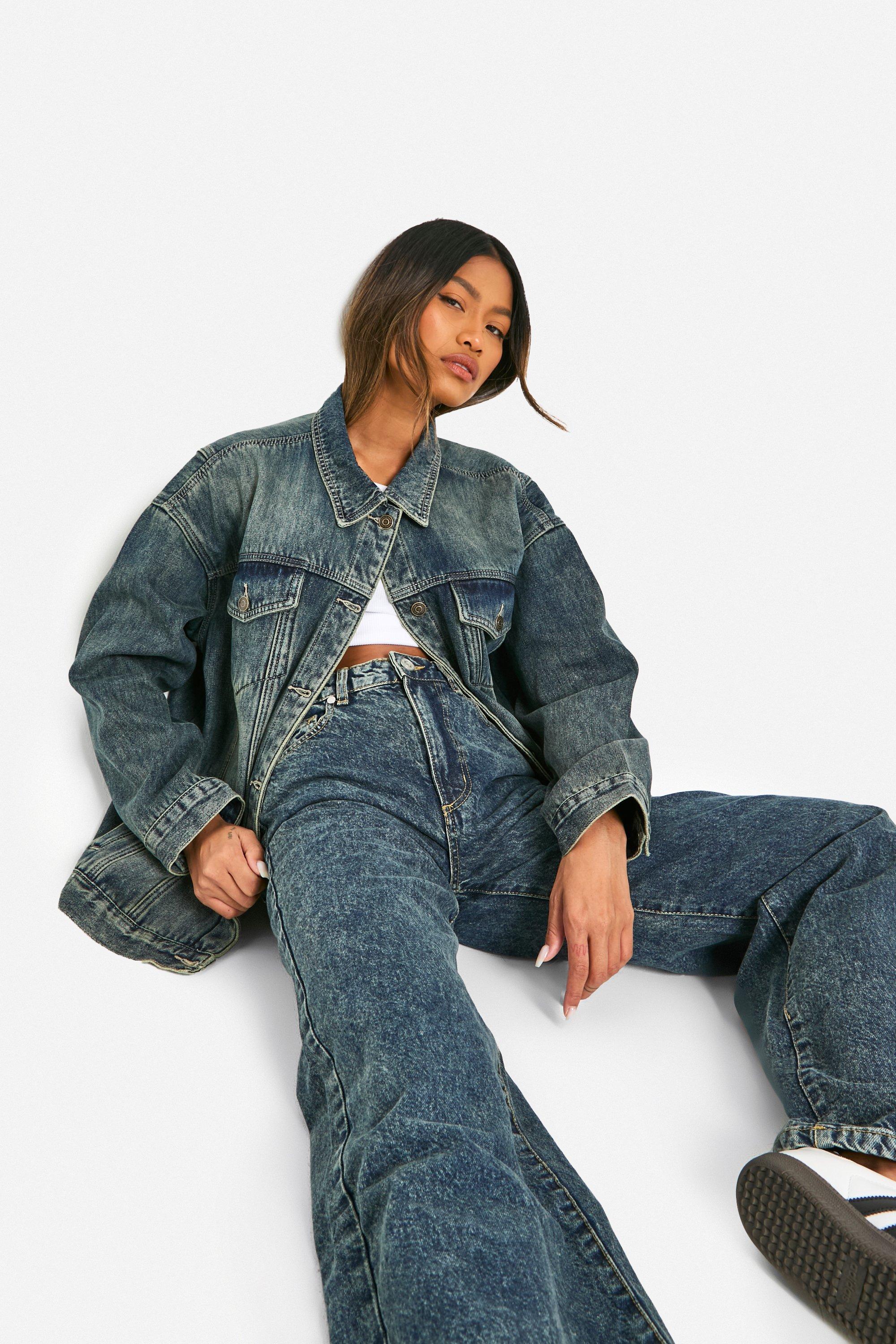 Boohoo jean taille sale haute